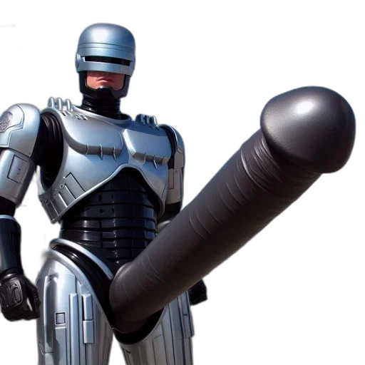 robot, weapon, sword, staff transparent PNG cut-out