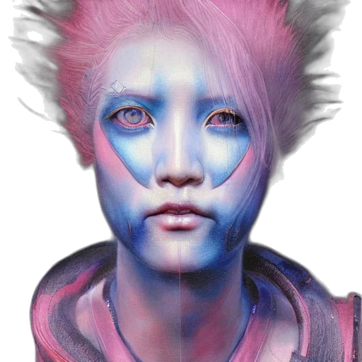 face, mask, creature, hair transparent PNG cut-out