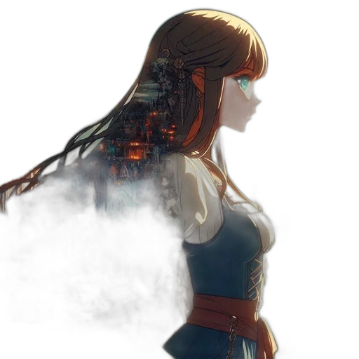 robot, dress, face, sword transparent PNG cut-out