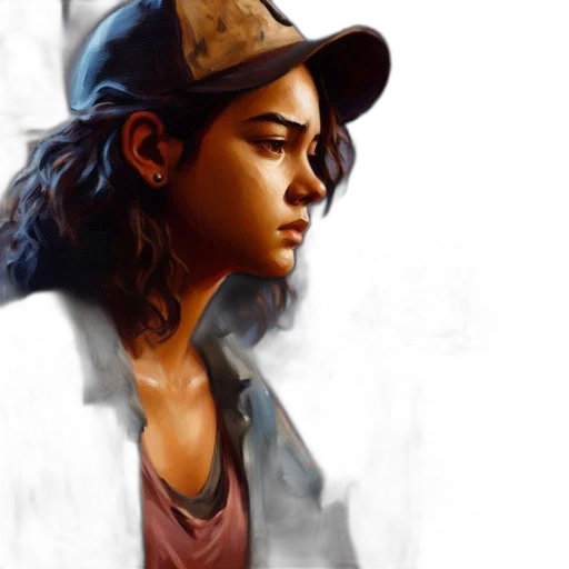 hat, face, photorealistic, oil painting transparent PNG cut-out
