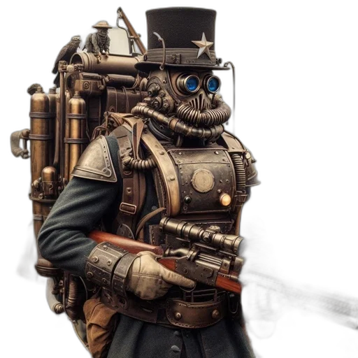 robot, staff, weapon, mask transparent PNG cut-out