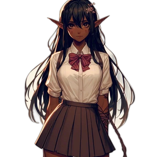 staff, dress, weapon, creature transparent PNG cut-out