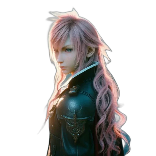 dragon, jacket, hair, face transparent PNG cut-out