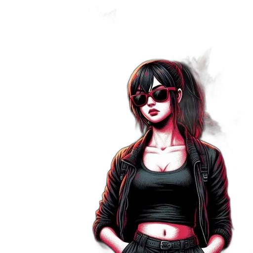jacket, concept art, comic book art, pixel art transparent PNG cut-out