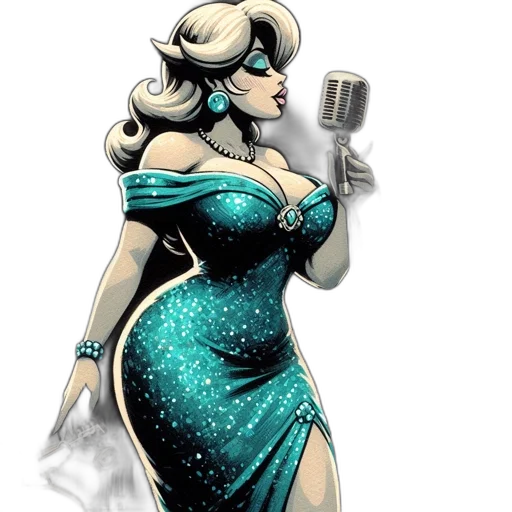 dress, comic book art, concept art, cartoon transparent PNG cut-out