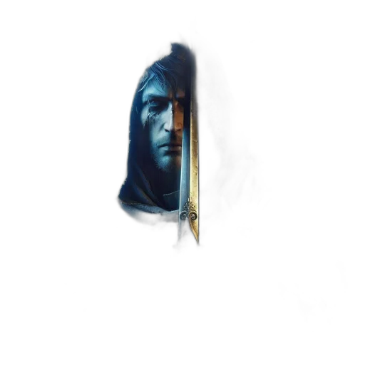 mask, sword, face, jacket transparent PNG cut-out