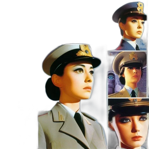 staff, face, oil painting, photorealistic transparent PNG cut-out