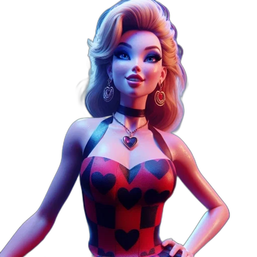 dress, comic book art, concept art, 3d render transparent PNG cut-out