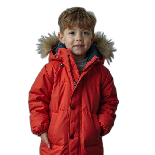 jacket, photorealistic, boys, primal transparent PNG cut-out