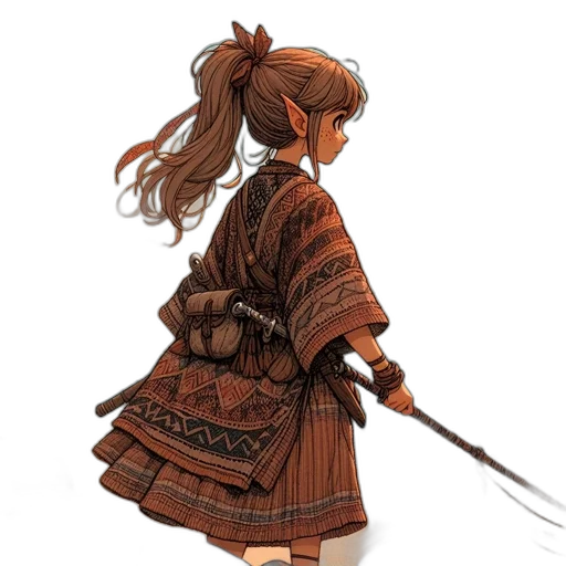 sword, staff, weapon, dress transparent PNG cut-out