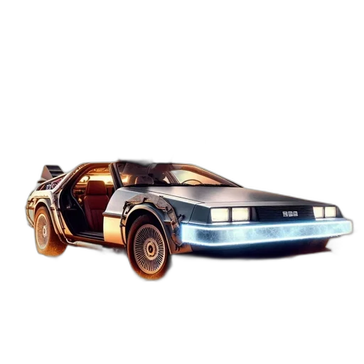 car, robot, concept art, vaporwave transparent PNG cut-out