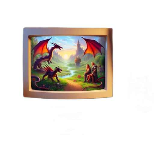 dragon, fantasy art, concept art, 3d render transparent PNG cut-out