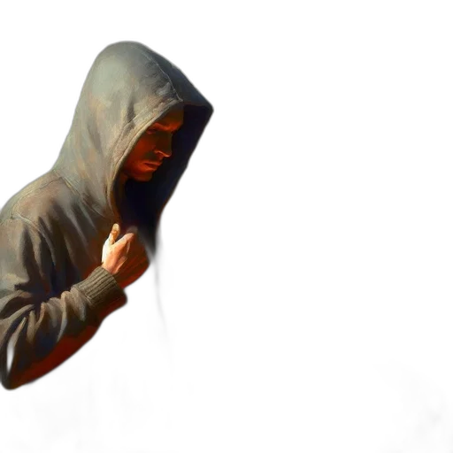 jacket, umbrella, staff, mask transparent PNG cut-out
