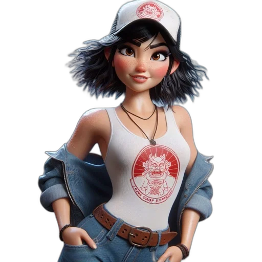 concept art, cartoon, 3d render, comic book art transparent PNG cut-out