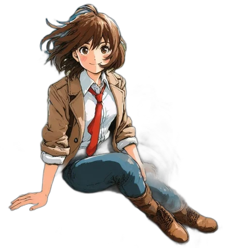 jacket, staff, shoes, weapon transparent PNG cut-out