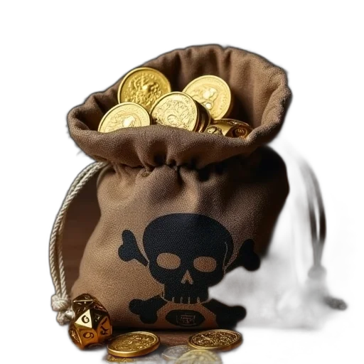 jewelry, 3d render, gold, pirate transparent PNG cut-out
