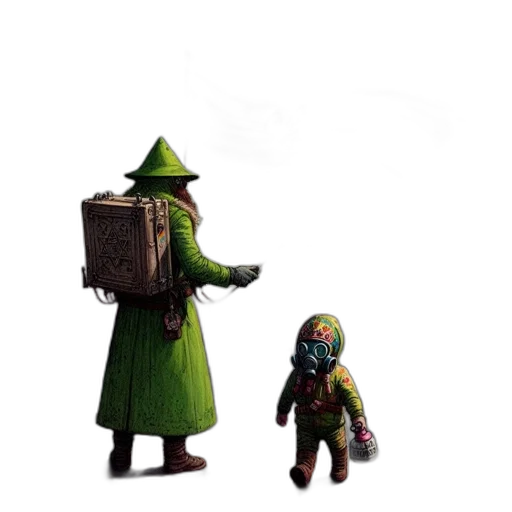 staff, hat, concept art, 3d render transparent PNG cut-out