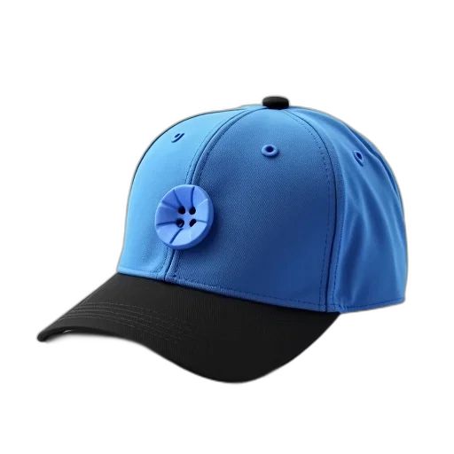 hat, crown, 3d render, blue transparent PNG cut-out