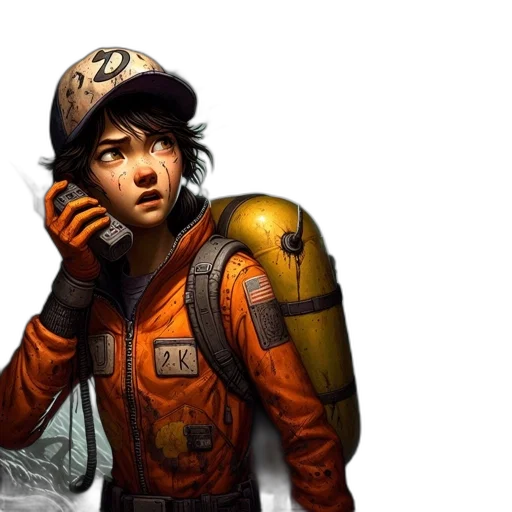 robot, concept art, cyberpunk, photorealistic transparent PNG cut-out