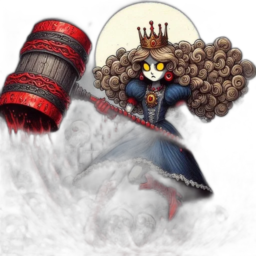 crown, hair, staff, dress transparent PNG cut-out