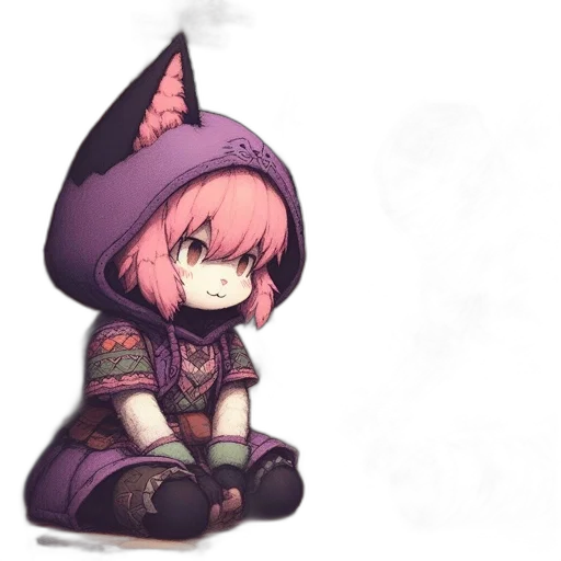 mask, hat, staff, creature transparent PNG cut-out