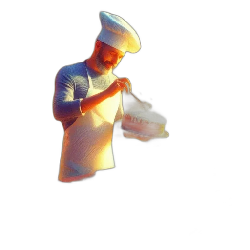 staff, food, hat, robot transparent PNG cut-out