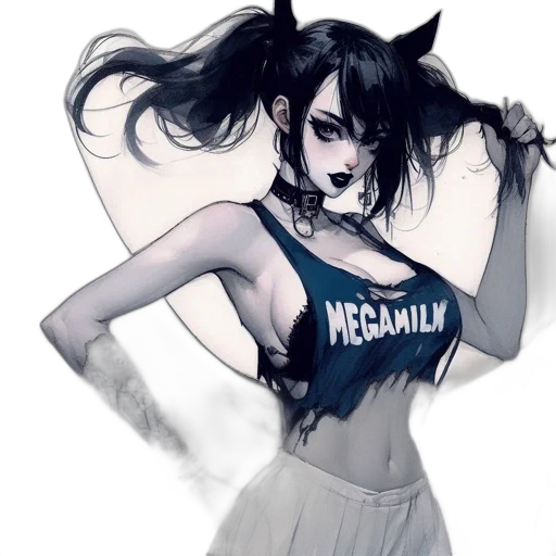 dress, creature, anime, watercolor transparent PNG cut-out