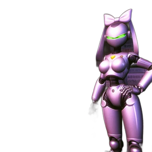 robot, weapon, staff, 3d render transparent PNG cut-out