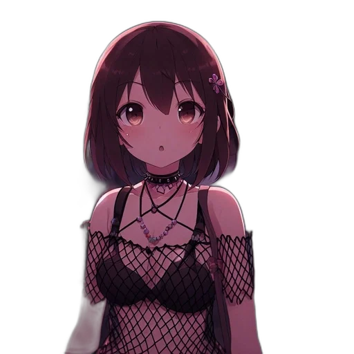 dress, creature, staff, weapon transparent PNG cut-out