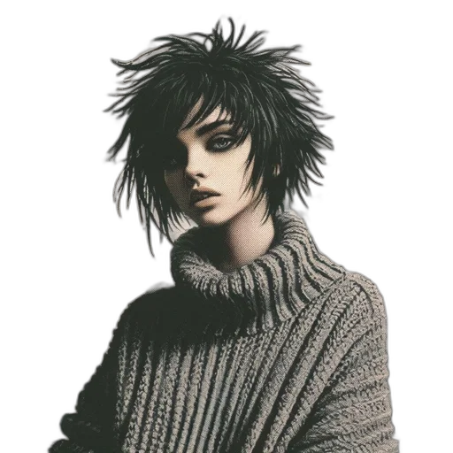 jacket, hair, creature, animal transparent PNG cut-out