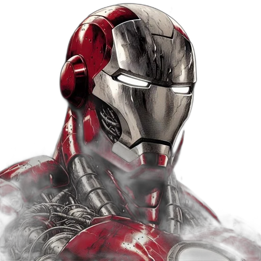 robot, mask, comic book art, concept art transparent PNG cut-out