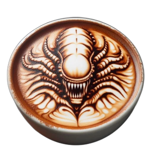 dragon, cup, coffee, latte transparent PNG cut-out