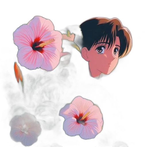 flower, creature, face, crown transparent PNG cut-out