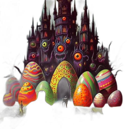 concept art, fantasy art, watercolor, pixel art transparent PNG cut-out