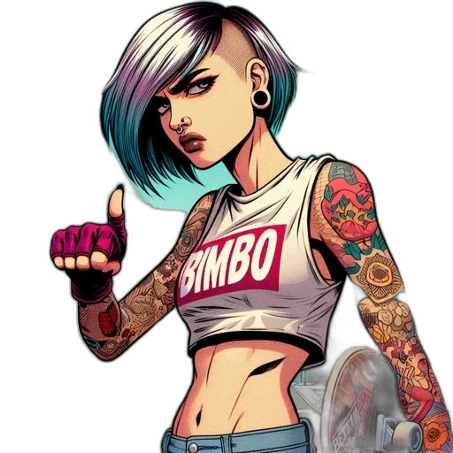 weapon, comic book art, cartoon, cyberpunk transparent PNG cut-out
