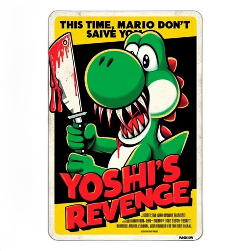 poster, promoting, unofficial, mario transparent PNG cut-out