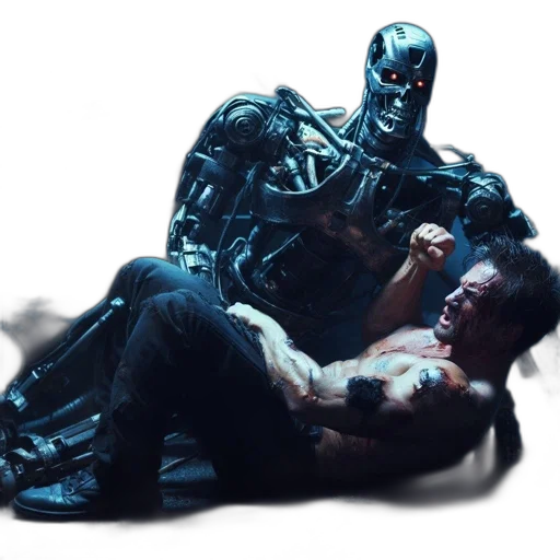 robot, concept art, comic book art, cyberpunk transparent PNG cut-out