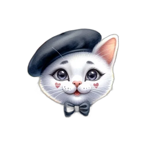 staff, hat, animal, cartoon transparent PNG cut-out