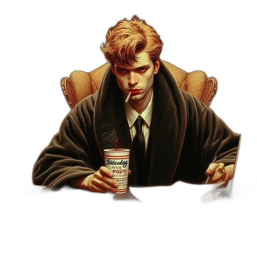 jacket, food, vaporwave, pixel art transparent PNG cut-out