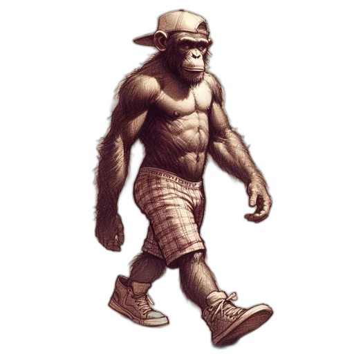 creature, animal, concept art, 3d render transparent PNG cut-out