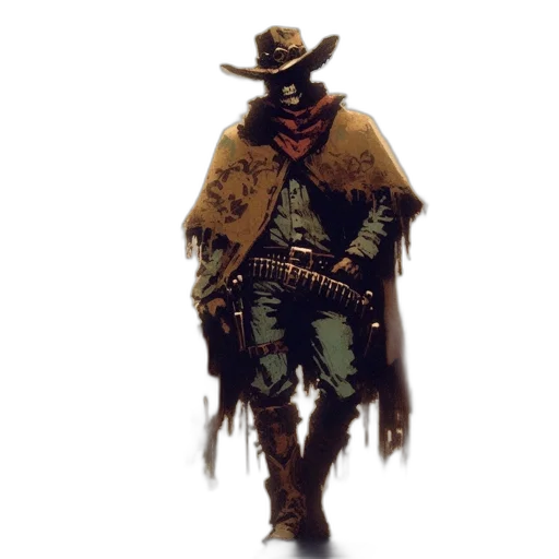 jacket, hat, mask, weapon transparent PNG cut-out