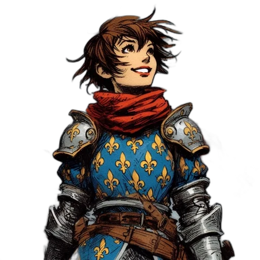 sword, staff, face, jacket transparent PNG cut-out