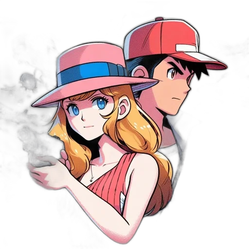hat, watercolor, anime, pixel art transparent PNG cut-out