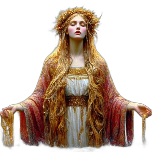 crown, dress, jewelry, fantasy art transparent PNG cut-out