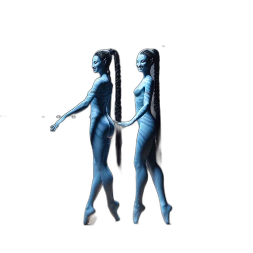 3d render, concept art, pixel art, blue transparent PNG cut-out