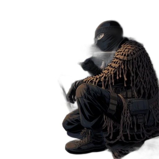 jacket, mask, creature, concept art transparent PNG cut-out