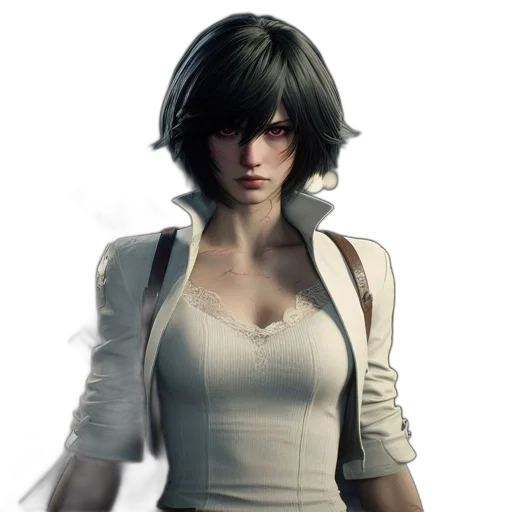 jacket, face, concept art, 3d render transparent PNG cut-out