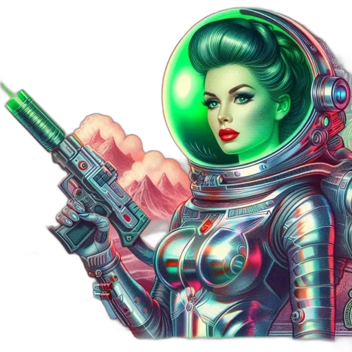robot, weapon, comic book art, concept art transparent PNG cut-out