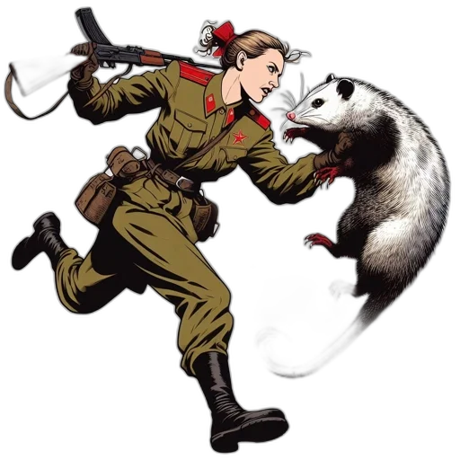 animal, weapon, staff, jacket transparent PNG cut-out