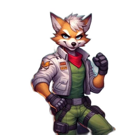 jacket, staff, animal, weapon transparent PNG cut-out